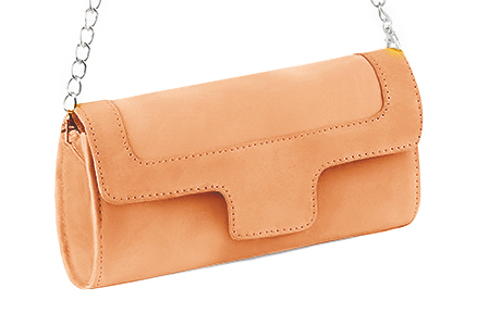Handcrafted women's elegant clutch in premium marigold orange leather. Perfect for weddings, ceremonies, and parties.  
                Choose from our luxurious collections of leather and fabric to perfectly match your clutches to your outfits.